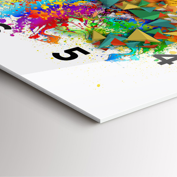 Ceas pătrat de perete din sticlă Armonie florală cu fluturi