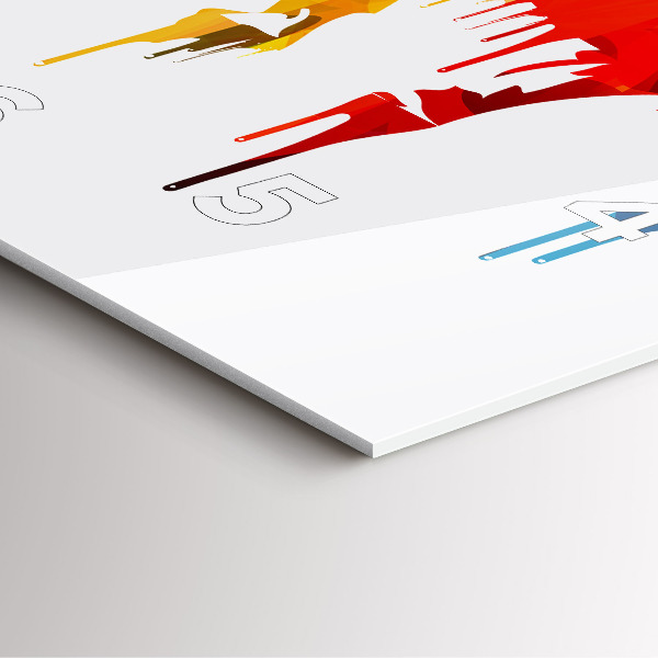 Ceas pătrat de perete din sticlă Elefant pictat colorat