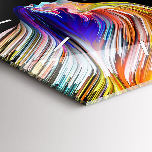 Ceas pătrat de perete din sticlă Artă emoțională