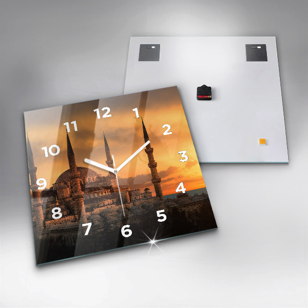 Ceas pătrat de perete din sticlă Moscheea din Istanbul