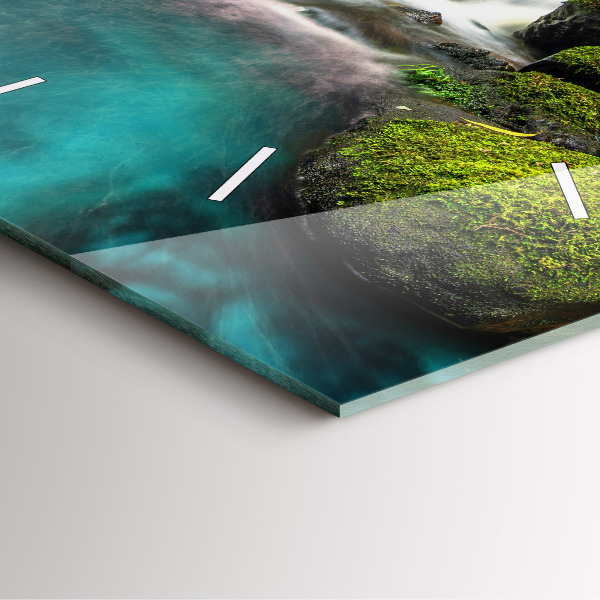 Ceas pătrat de perete din sticlă Cascada Thailanda