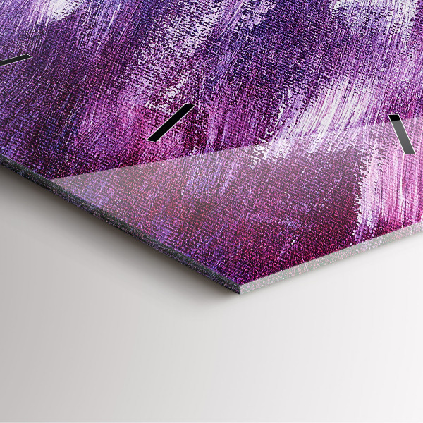 Ceas pătrat de perete din sticlă Textura cu vopsea acrilică