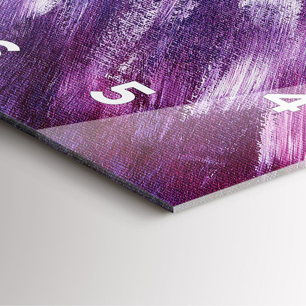 Ceas pătrat de perete din sticlă Textura cu vopsea acrilică