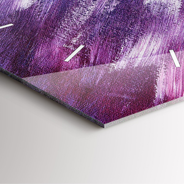 Ceas pătrat de perete din sticlă Textura cu vopsea acrilică