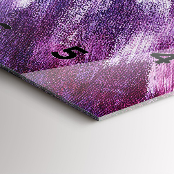 Ceas pătrat de perete din sticlă Textura cu vopsea acrilică