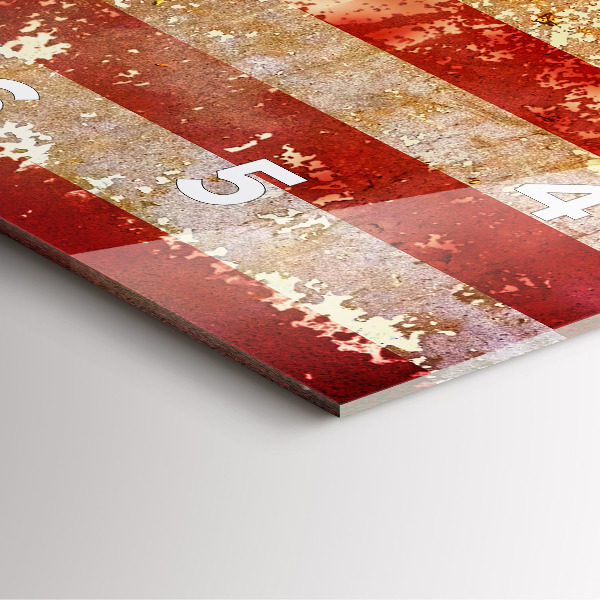 Ceas pătrat de perete din sticlă Steagul SUA în stil vintage