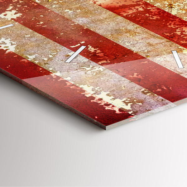 Ceas pătrat de perete din sticlă Steagul SUA în stil vintage