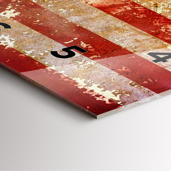 Ceas pătrat de perete din sticlă Steagul SUA în stil vintage