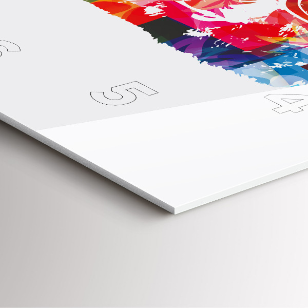 Ceas pătrat de perete din sticlă Cap de urs