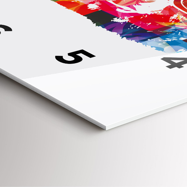 Ceas pătrat de perete din sticlă Cap de urs