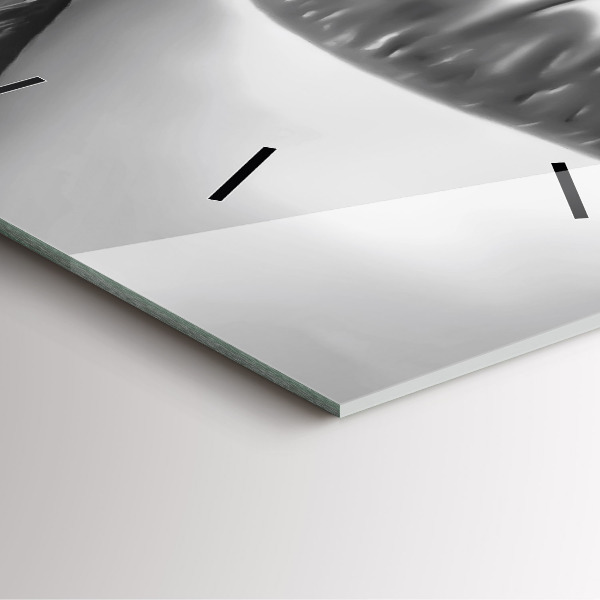 Ceas pătrat de perete din sticlă Gura de femeie