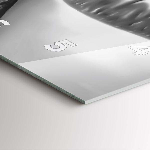 Ceas pătrat de perete din sticlă Gura de femeie