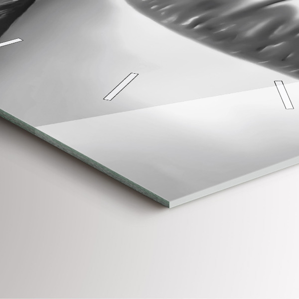 Ceas pătrat de perete din sticlă Gura de femeie