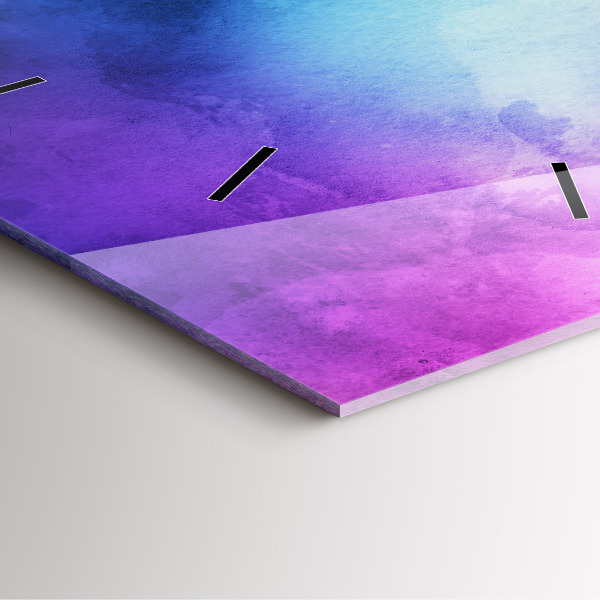 Ceas pătrat de perete din sticlă Pete colorate