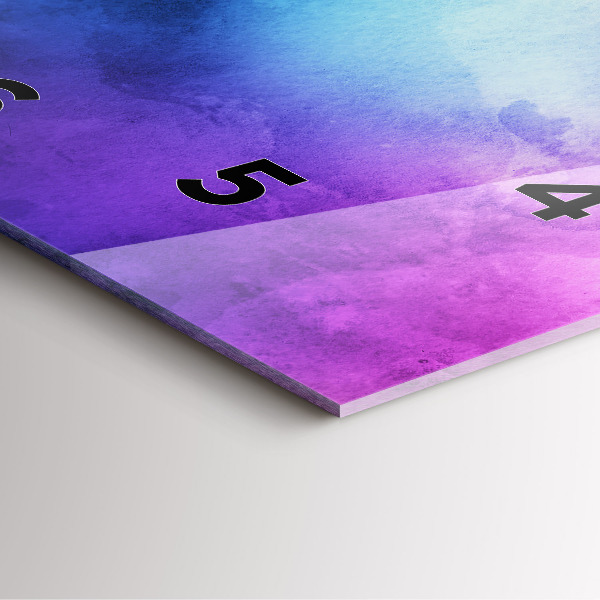 Ceas pătrat de perete din sticlă Pete colorate