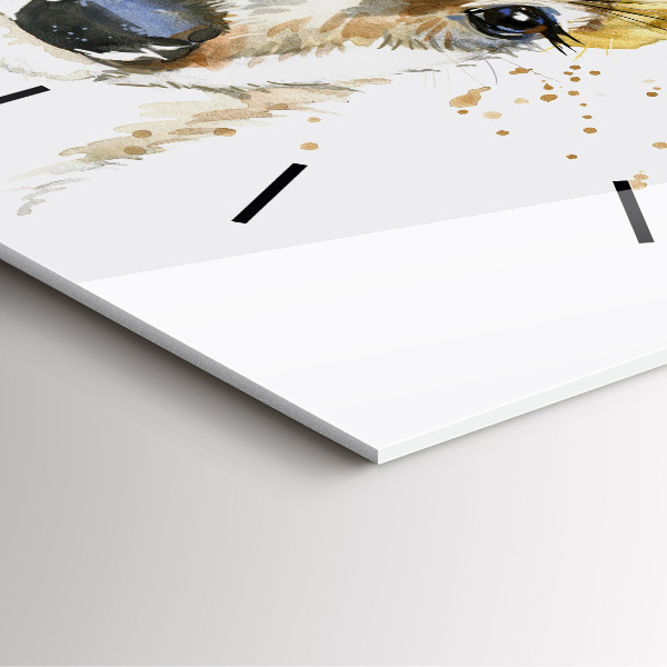 Ceas pătrat de perete din sticlă Cerb