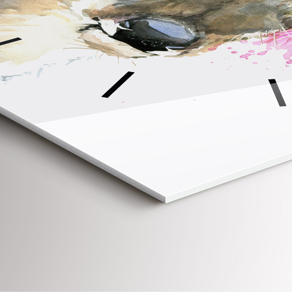 Ceas pătrat de perete din sticlă Cerbul de pădure