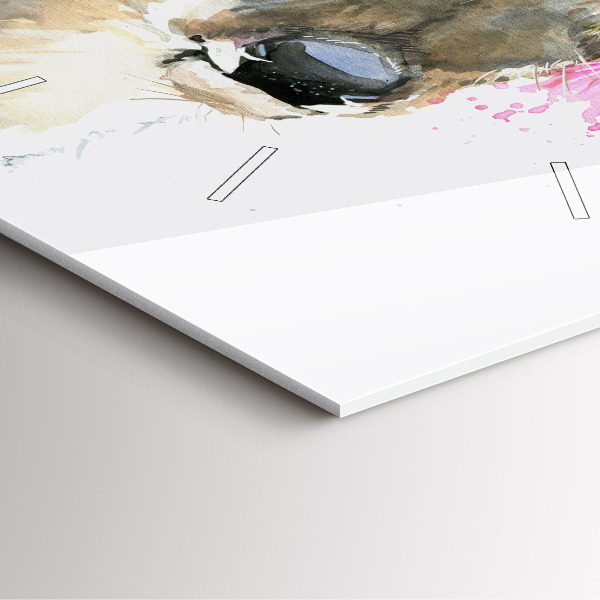 Ceas pătrat de perete din sticlă Cerbul de pădure