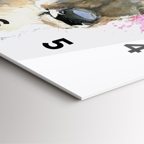 Ceas pătrat de perete din sticlă Cerbul de pădure