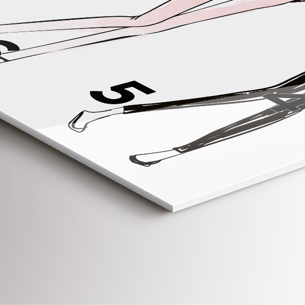 Ceas pătrat de perete din sticlă Moda pentru femei