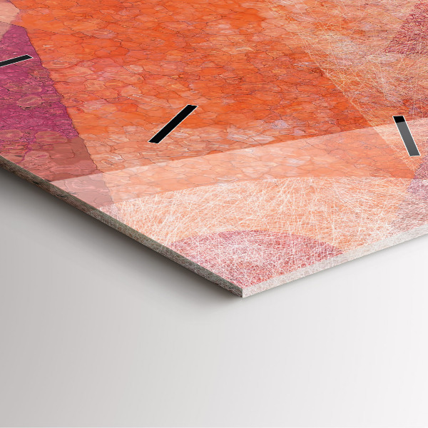 Ceas pătrat de perete din sticlă Abstracția geometrică