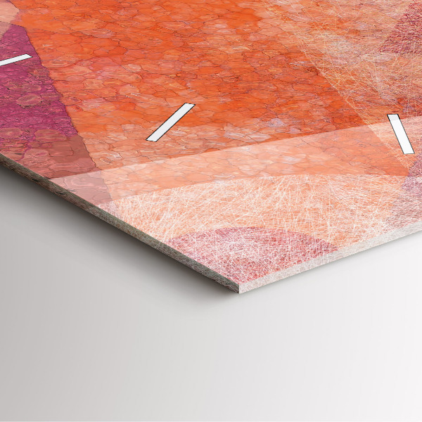 Ceas pătrat de perete din sticlă Abstracția geometrică