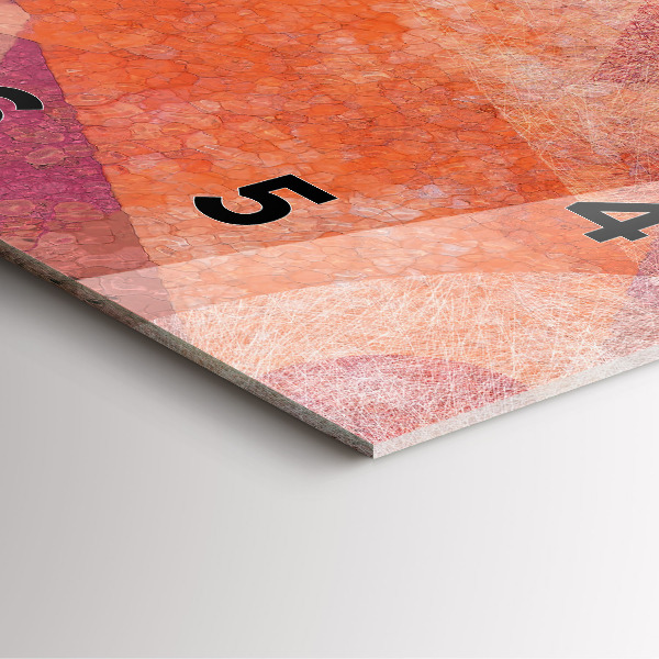 Ceas pătrat de perete din sticlă Abstracția geometrică