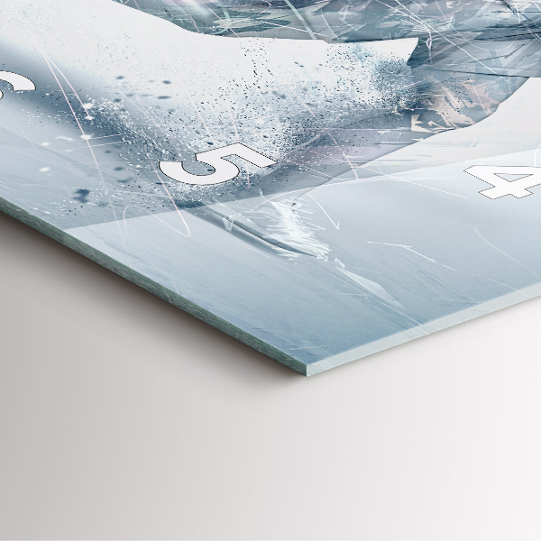 Ceas pătrat de perete din sticlă Alergător