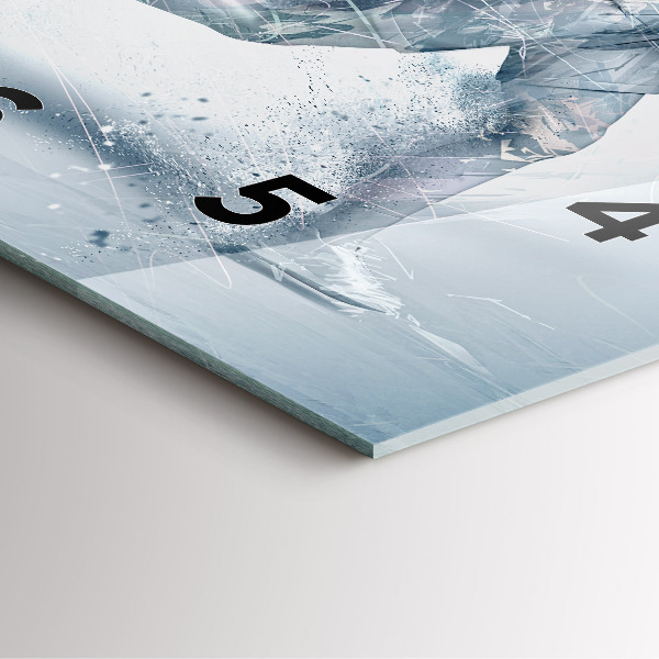 Ceas pătrat de perete din sticlă Alergător