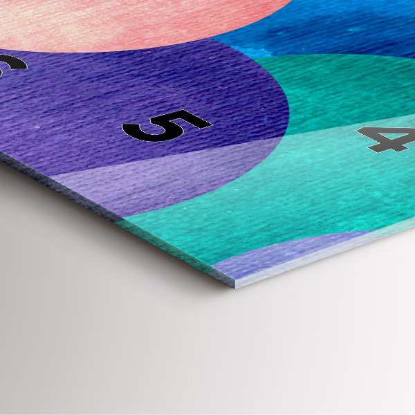 Ceas pătrat de perete din sticlă Cercuri abstracte