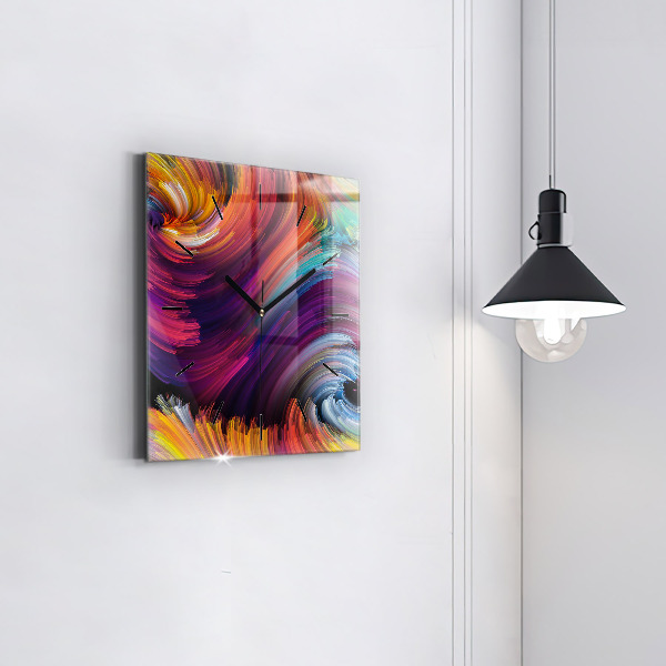 Ceas pătrat de perete din sticlă Abstracția vânzării