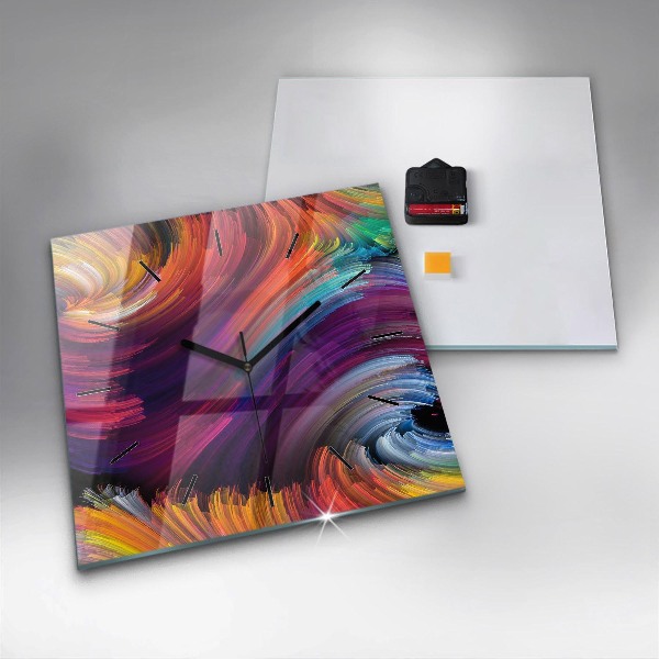 Ceas pătrat de perete din sticlă Abstracția vânzării