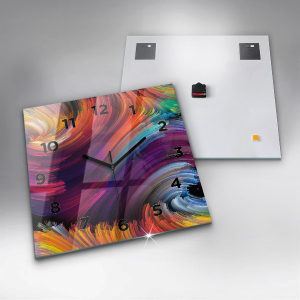 Ceas pătrat de perete din sticlă Abstracția vânzării