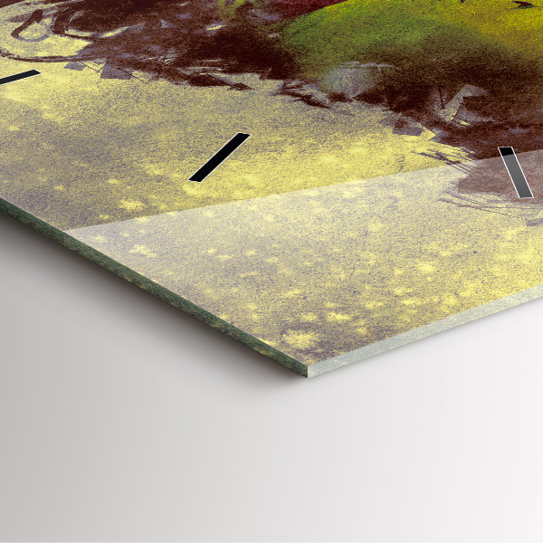 Ceas pătrat de perete din sticlă Femeie în pădure