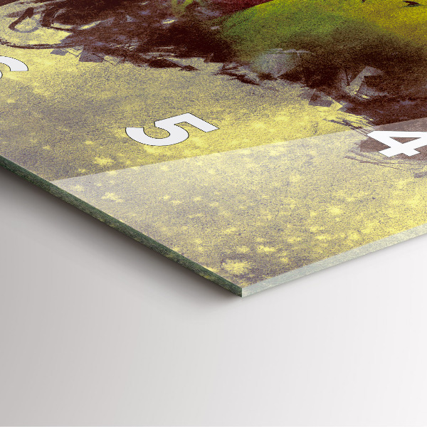 Ceas pătrat de perete din sticlă Femeie în pădure