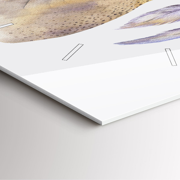 Ceas pătrat de perete din sticlă Cap de cerb și flori