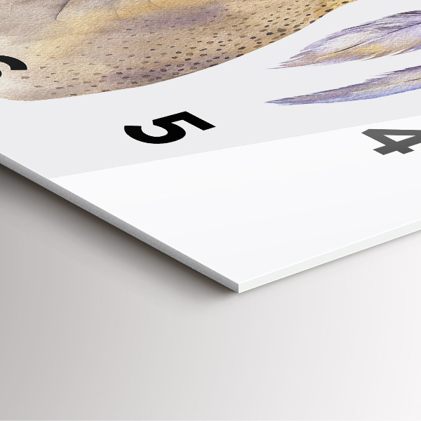 Ceas pătrat de perete din sticlă Cap de cerb și flori