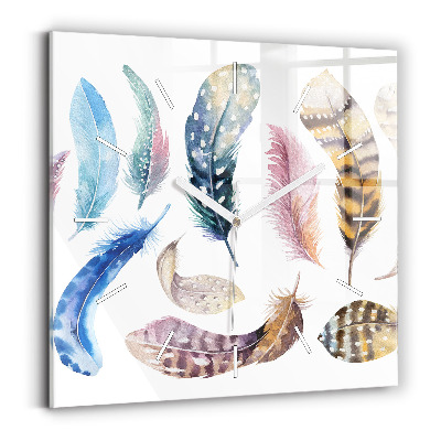 Ceas pătrat de perete din sticlă Ilustrație de artă retro