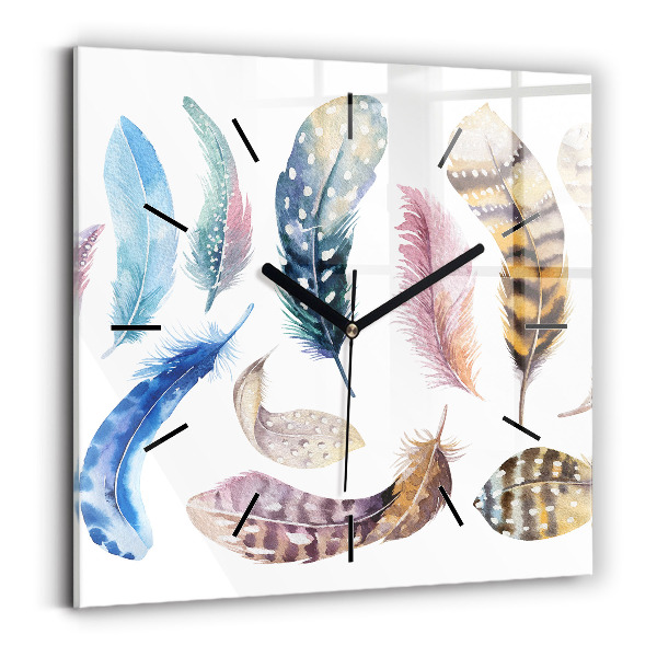 Ceas pătrat de perete din sticlă Ilustrație de artă retro