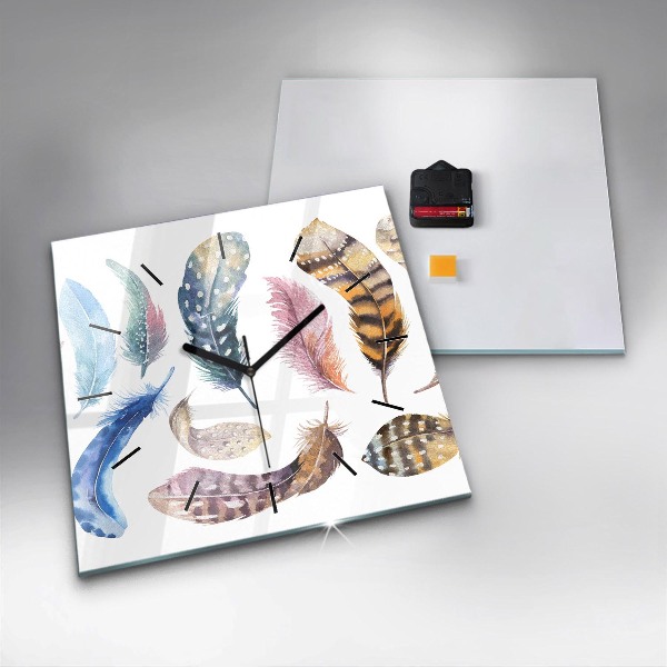 Ceas pătrat de perete din sticlă Ilustrație de artă retro