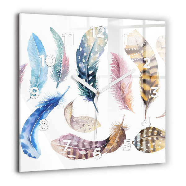 Ceas pătrat de perete din sticlă Ilustrație de artă retro