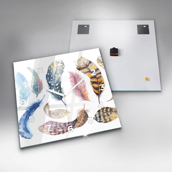 Ceas pătrat de perete din sticlă Ilustrație de artă retro