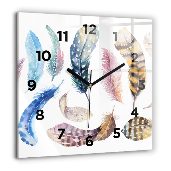 Ceas pătrat de perete din sticlă Ilustrație de artă retro