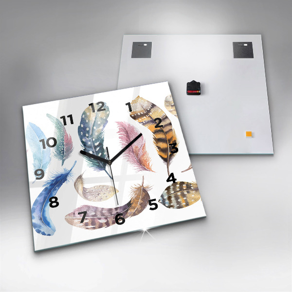 Ceas pătrat de perete din sticlă Ilustrație de artă retro