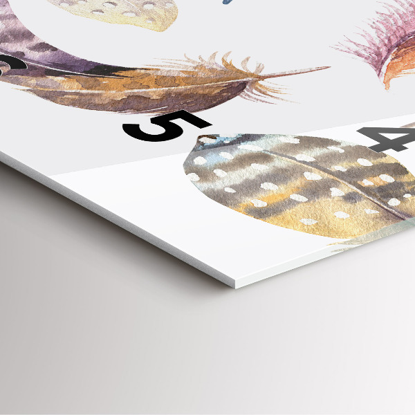 Ceas pătrat de perete din sticlă Ilustrație de artă retro