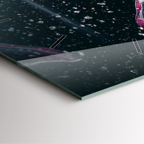 Ceas pătrat de perete din sticlă Stil de viață sănătos și alergare