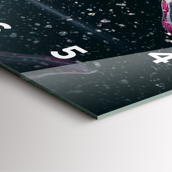 Ceas pătrat de perete din sticlă Stil de viață sănătos și alergare