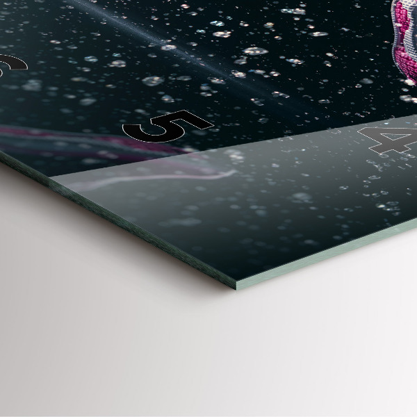 Ceas pătrat de perete din sticlă Stil de viață sănătos și alergare