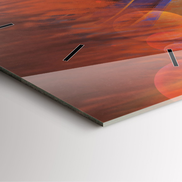 Ceas pătrat de perete din sticlă Cavaler cu o sabie