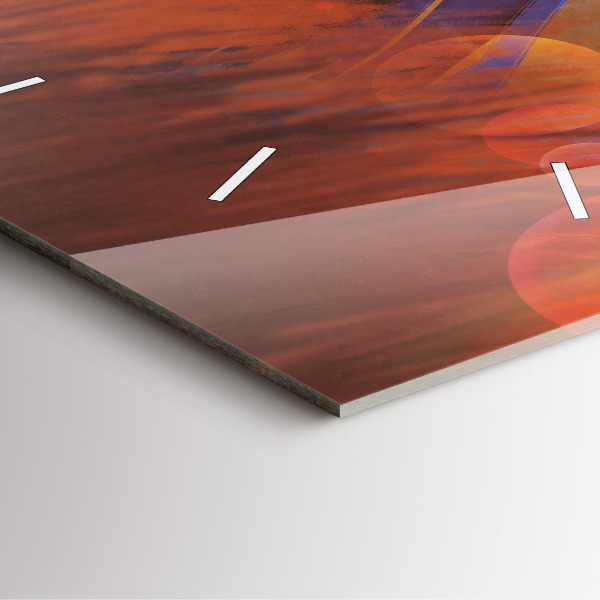 Ceas pătrat de perete din sticlă Cavaler cu o sabie